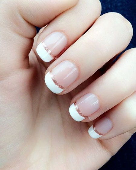 French Manicure Easy Short