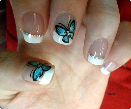Nail Butterfly Art Manicure