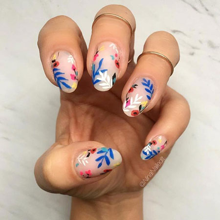 Nail Nails Art Blue