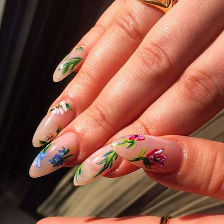 Spring Style Floweral Manicure