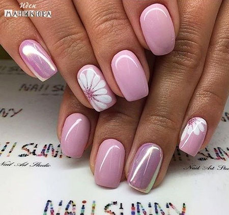 Metallic Pink Nails, Manicure Spring Metallic 