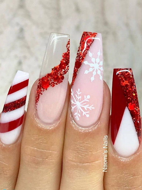 Christmas Inspired Acrylic Nails